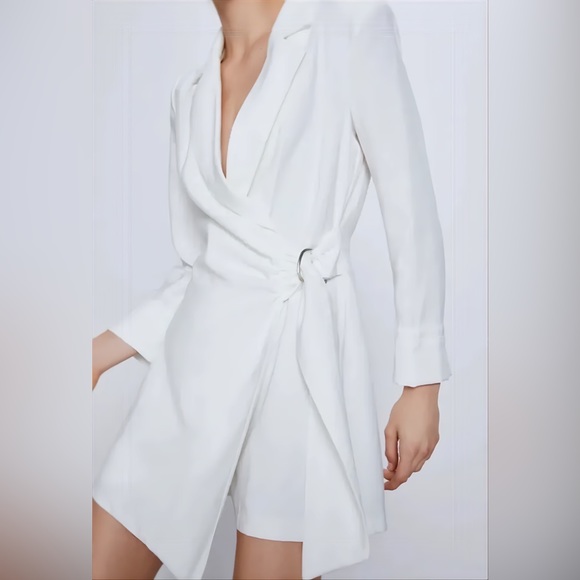 Zara White blazer dress Jumpsuit - Picture 2 of 13